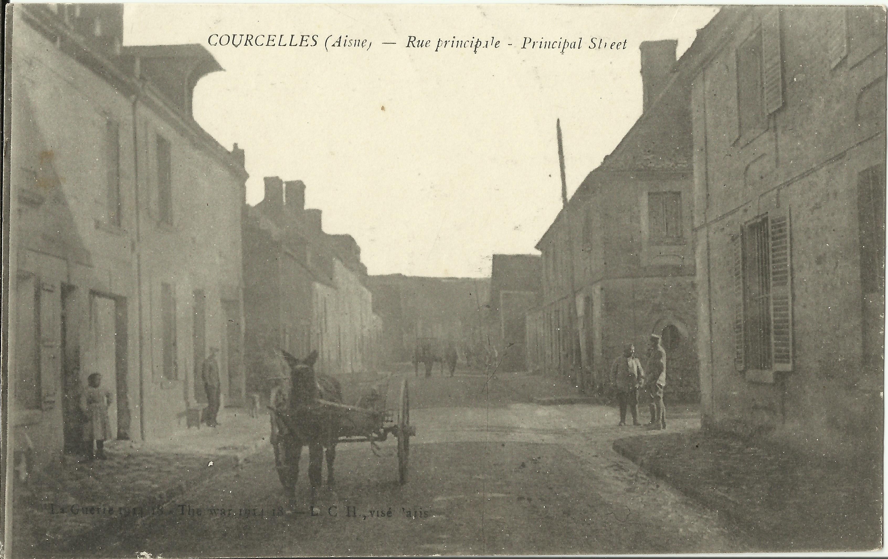 CPA COURCELLESsurVESLE, Rue principale, vers 1910
