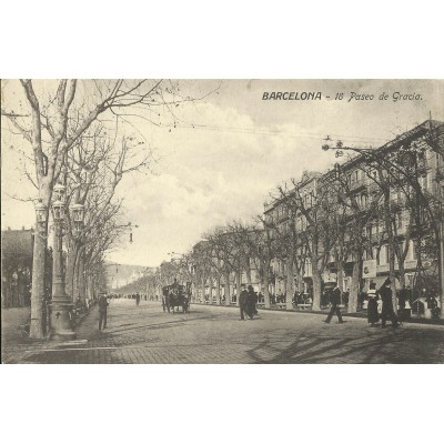 CPA: BARCELONA, 18 paseo de Gracia, années / anos 1930