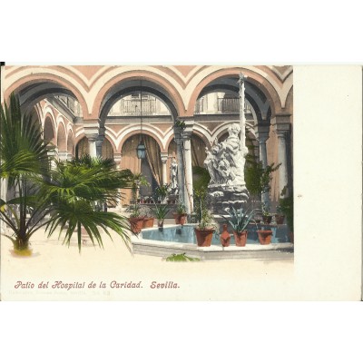 CPA: SEVILLA, Patio del Hospital de la Caridad, années / anos 1900