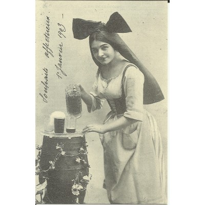 CPA: (REPRO). ALSACE, La Bière de l'Est, vers 1900.