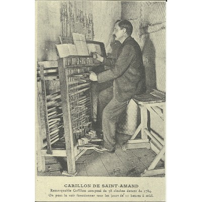 CPA: (REPRO). SAINT-AMAND-les-EAUX, Le Joueur de Carillon, vers 1900