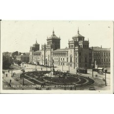 CPA: ESPANA, VALLADOLID, Plaza de Zorrila, Academia de Caballera, anos 1930