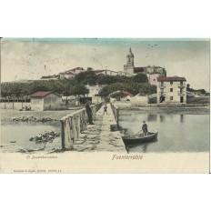 CPA: ESPANA, FUENTERRABIA, El Desembarcadero, anos 1900