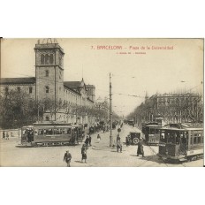 CPA: ESPANA, BARCELONA, Plaza de la Universidad, anos 1900