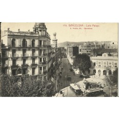 CPA: ESPANA, BARCELONA, Calle Pelayo, anos 1910