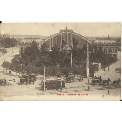 CPA: ESPANA, MADRID, Estacion de Atocha, anos 1910