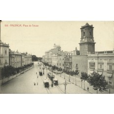CPA: ESPANA, VALENCIA, Plaza de Tetuan, anos 1910