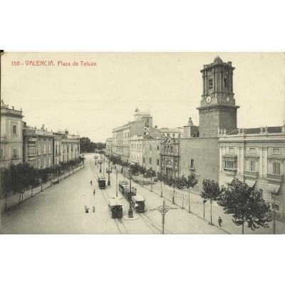 CPA: ESPANA, VALENCIA, Plaza de Tetuan, anos 1910