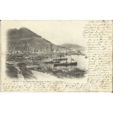 CPA: ALGERIE, ORAN, Le Djebel-Mourdjadjo & le Port, vers 1900.