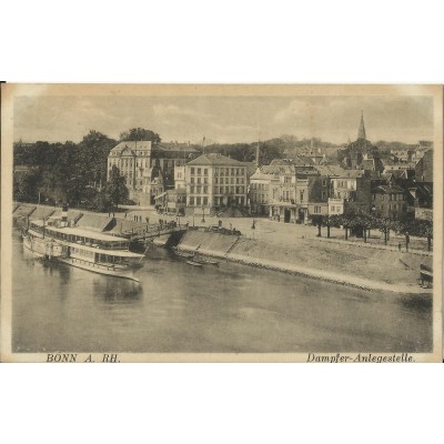 CPA: ALLEMAGNE, BONN a.Rh. Dampfer-Anlegestelle, jahre1920