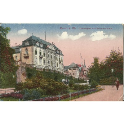 CPA: ALLEMAGNE, BONN a.Rh.Oberbergamt und Rheinpromenade, jahre1920