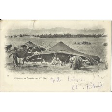 CPA: TUNISIE, Campement de Nomades, années 1900