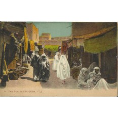 CPA: ALGERIE , Une rue de SIDI-OKBA, années 1910