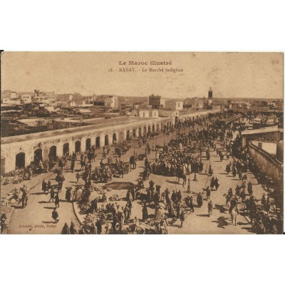 CPA: MAROC, RABAT, Le Marché Indigène, années 1910