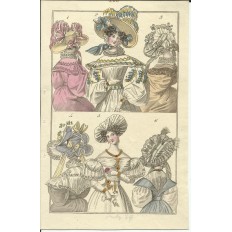 GRAVURE XIXe s. MODE / FASHION, COSTUMES, an 1829. (1)