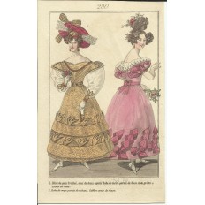 GRAVURE XIXe s. MODE / FASHION, COSTUMES, an 1829. (5)