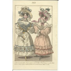 GRAVURE XIXe s. MODE / FASHION, COSTUMES, an 1829. (7)