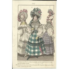 GRAVURE XIXe s. MODE / FASHION, COSTUMES, an 1829. (8)