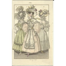 GRAVURE XIXe s. MODE / FASHION, COSTUMES, an 1829. (11)