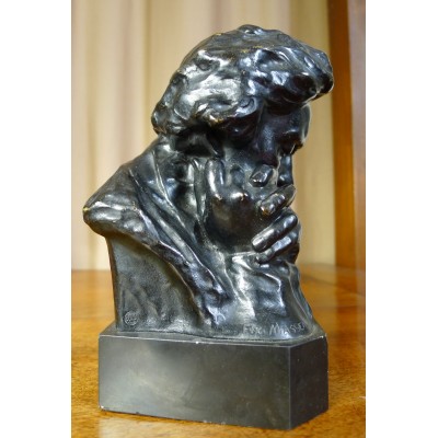  Pierre Félix FIX-MASSEAU (1869-1937), Buste de BEETHOVEN, BRONZE, Fond.COLIN