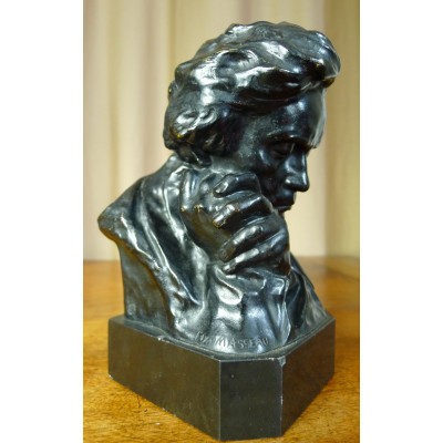  Pierre Félix FIX-MASSEAU (1869-1937), Buste de BEETHOVEN, BRONZE, Fond.COLIN