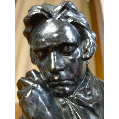  Pierre Félix FIX-MASSEAU (1869-1937), Buste de BEETHOVEN, BRONZE, Fond.COLIN