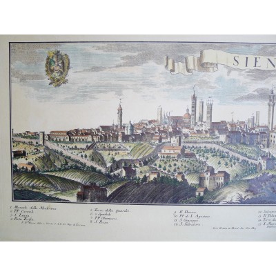 SIENNE (ITALIE), LITHOGRAPHIE, XIXe s.d'après Jeremias WOLFF (1663-1724)