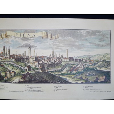 SIENNE (ITALIE), LITHOGRAPHIE, XIXe s.d'après Jeremias WOLFF (1663-1724)