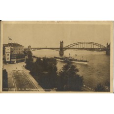 CPA: ALLEMAGNE, BONN Rheinanlagen mit Rheinbrucke, jahre1920