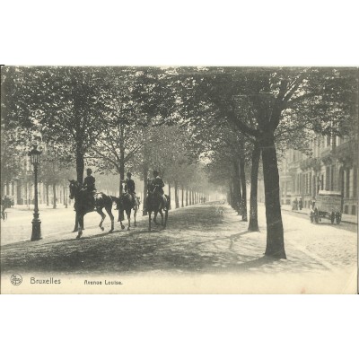 CPA: BELGIQUE, BRUXELLES, Avenue Louise, années 1900
