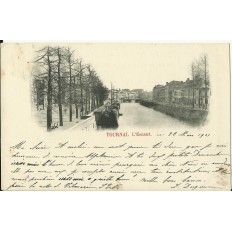 CPA: BELGIQUE, TOURNAI, L'Escaut, vers 1900