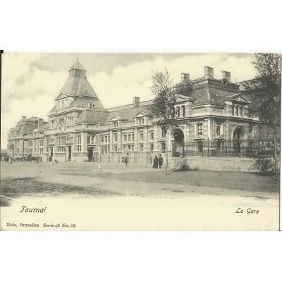 CPA: BELGIQUE, TOURNAI, La Gare, vers 1900