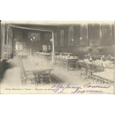 CPA: BELGIQUE, Collège Notre-Dame, Réfectoire, vers 1900