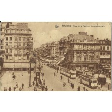 CPA: BELGIQUE, BRUXELLES, Place de la Bourse, vers 1930