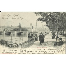 CPA: SUISSE, ZURICH, Utpoquai, années 1900