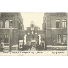 CPA: BELGIQUE, TOURNAI, CASERNE du 3e Chasseurs à pied, vers 1900