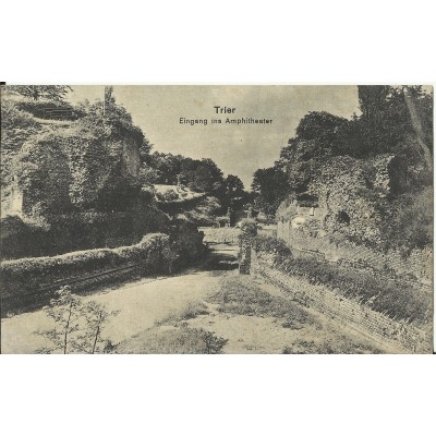 CPA: ALLEMAGNE, TRIER, Eingang ins Amphitheater, jahre 1920