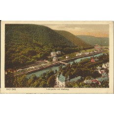 CPA: ALLEMAGNE, BAD EMS, Lahnpartie mit Malberg, jahre 1920