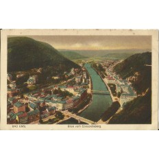 CPA: ALLEMAGNE, BAD EMS, Blick vom Concordiaberg, jahre 1920