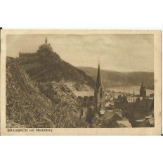 CPA: ALLEMAGNE, BRAUBACH mit Marksburg, jahre 1920