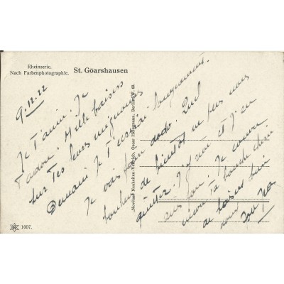 CPA: ALLEMAGNE, ST. GOARSHAUSEN, jahre 1920