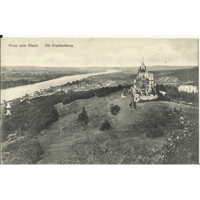 CPA: ALLEMAGNE, GRUSS VOM RHEIN, Die DRACHENBURG, jahre 1920