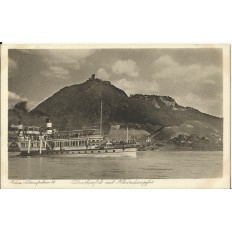 CPA: ALLEMAGNE, DRACHENFELS mit Rheindampfer, jahre 1920