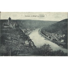 CPA: ALLEMAGNE, Cochem a.Mosel mit Schloss, jahre 1920