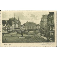 CPA: ALLEMAGNE, BONN, Marketplatz mit Rathaus, jahre 1920