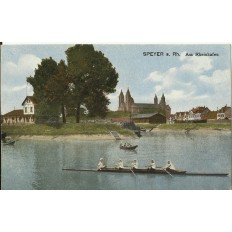 CPA: ALLEMAGNE, SPEYER, Am Rheinhafen, jahre 1920