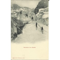 CPA: SUISSE, ZURICH, Ascension d'un Glacier, années 1900