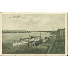 CPA: ALLEMAGNE, BONN, Rheinpartie mit Siebengebirge (1920)