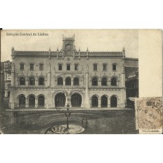CPA: PORTUGAL, Estaçao Central de Lisboa, anos 1900