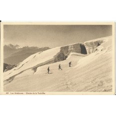 CPA: SUISSE, Les Diablerets, Glacier de la Tsciffaz, années 1920